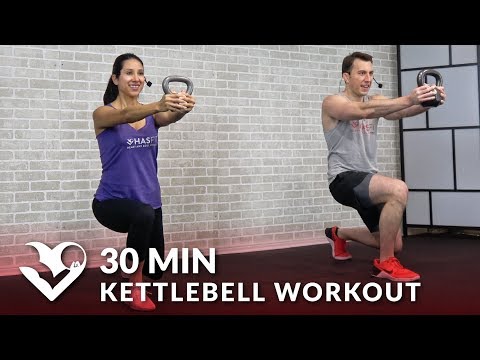 30 Minute Kettlebell Workout - HIIT Kettlebell Workouts for Fat Loss & Strength Training Men & Women