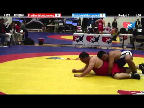 120 KG Consolation R1 - Bradley Montgomery (Denver Wrestling Club) vs. Katsutoshi Kanazawa (JPN)