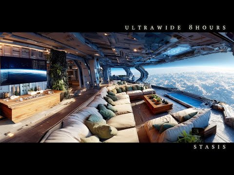 Stasis: 8 Hour 4K Widescreen Edition 🎧💫 for Stress-Free Space Flights (3 Hz Binaural Beats)