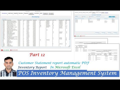 POS Inventory Management System in excel vba Part 12 // @excelshambhu