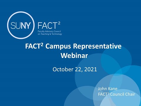 FACT2 Representative Webinar - October 22, 2021