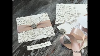 DIY Wedding Invitations - Assembling Easy Laser Cut Invitations at home.
