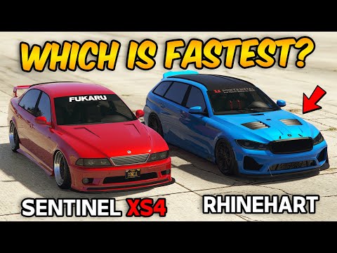 GTA 5 ONLINE - SENTINEL XS4 VS RHINEHART (WHICH IS FASTEST?)