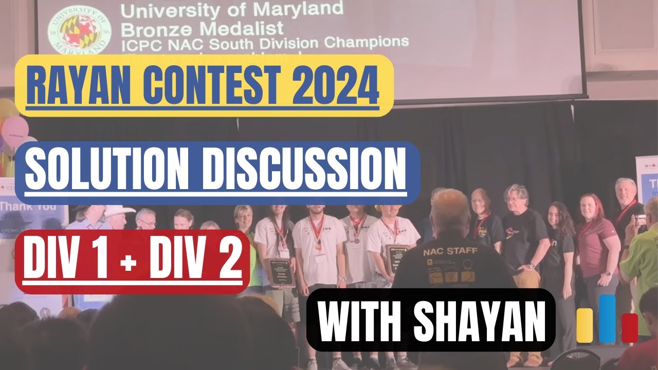 Codeforces RAYAN Contest (Div 1 + Div 2) — Solution Discussion