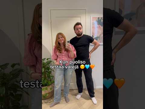 Puoliso testaa värejä 😌🩵🧡