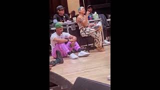 Keyshia Cole rehearsing her 2007 song “Work it out”