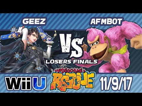 Video Game Rescue 11/9/17 - Geez (Bayonetta) vs. Afmbot (Donkey Kong) - Wii U LOSERS FINALS