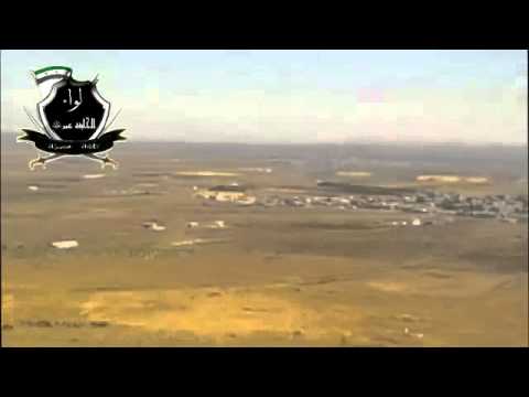 استهداف دبابة لقوات النظام من قبل لواء الخلفة عمر في ريف درعا ضمن مجريات معركة فالمغيرات صبحا