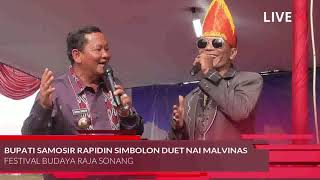 Download lagu BUPATI SAMOSIR RAPIDIN SIMBOLON & NAI MALVINAS HIBUR PENGUNJUNG PESTA BUDAYA RAJA SONANG mp3