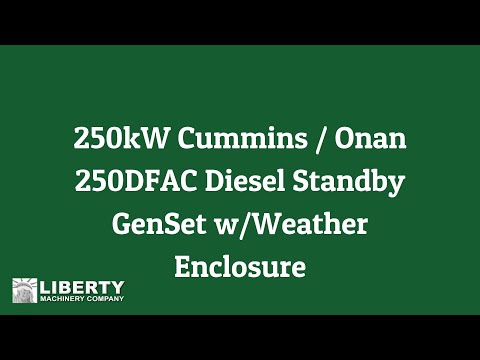 250kW Cummins / Onan 250DFAC Diesel Standby GenSet w/Weather Enclosure