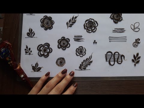 Basic || Types of flowers || Types Of Leaves || Henna || mehndi || Henna by Maimuna