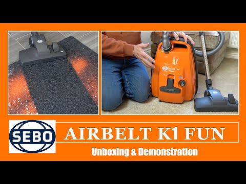 Sebo Airbelt K1 Fun Vacuum Cleaner Unboxing & Demonstration