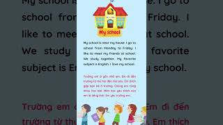 My School Essay. Tiếng Anh chủ đề trường học cho bé. #tienganh #englishforkids #tienganhchobe