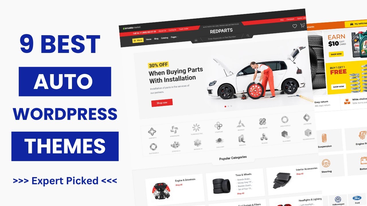 9 Best WordPress Auto Parts Themes 2026 | Best Auto Parts Multi-vendor Marketplace