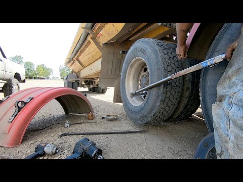 inside the tire patch repair semi truck tire