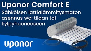 Comfort E -sähköisen lattialämmitysmaton asennus wc-tilaan tai kylpyhuoneeseen