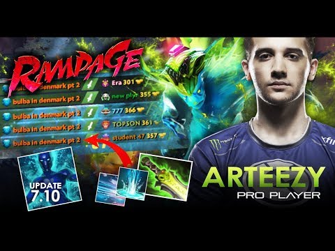 Arteezy Genius Plays - Morphling 7.10 Update - Epic Comeback - Rampage Dota Gameplay
