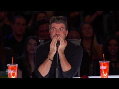 Richie the Barber Circus Clown Tattooed Clown Scares Simon Cowell   America's Got Talent 2016