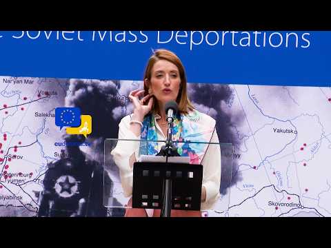 Video Thumbnail: President Metsola Honours Victims of Soviet Mass Deportations: “Their Memory Is Safe With Us”