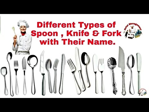 Types of Spoon Knife and Fork || Cutlery Sets With Name And Size AP Spoon || Hotel Management