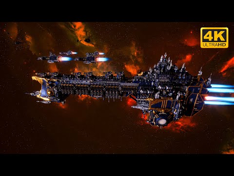 Ultramarines vs Tau Merchant Fleet - Skalgrim Mod - 4K Quality - Battlefleet Gothic Armada 2