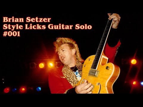 Rockabilly Guitar - Brian Setzer Style Licks Guitar Solo #001
