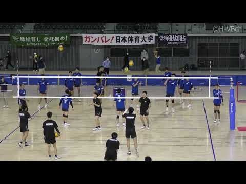 日本体育大学 青山学院  スパイク練習  鬼木錬、川口柊人、一条太嘉丸、藤巻睦