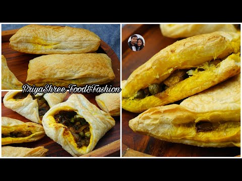 Mushroom Patties easy recipe | Veg puff pastry | Quick party snacks