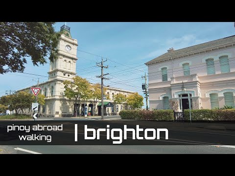 Walking Through Brighton, Australia (Church Street) To Brighton Beach | 4K | ASMR People Traffic