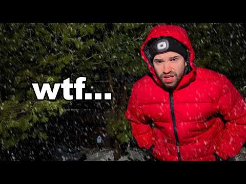 extreme solo winter camping in my mommy's backyard