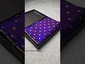Beautiful Purple Blue Shade Banarasi Katan Silk Saree With All Over Boota