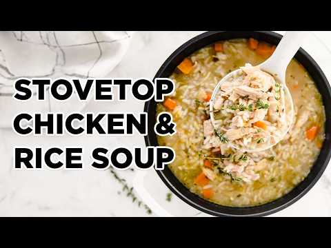 Easy Stovetop Chicken and Rice Soup Recipe | Healthy Comfort Food by MOMables