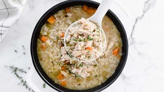 Easy Stovetop Chicken and Rice Soup Recipe