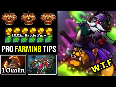 HOW TO GET 10MIN BATTLEFURY Super Pro Alchemist Farm Tips with Crazy Max Speed ATK DotA 2