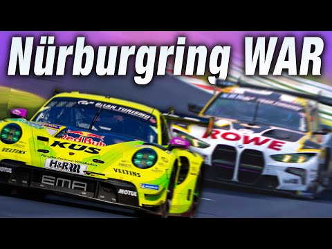 EPIC Nürburgring SHOWDOWN between the GRELLO Porsche 911 GT3 v ROWE BMW  (2025 Nürburgring 24 Hours)