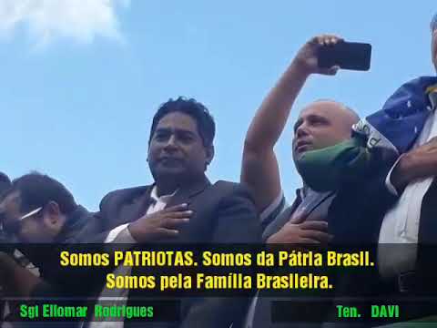 Bolsonaro e Sgt ELIOMAR RODRIGUES cantam hino nacional