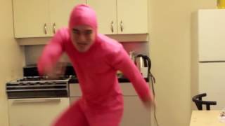 Pink guy dancing to rice balls