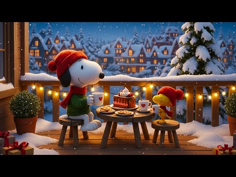 Snoopy’s Holiday Jazz Café ☕ Chill Christmas Night with Sweet Treats & Peaceful Music 🎄