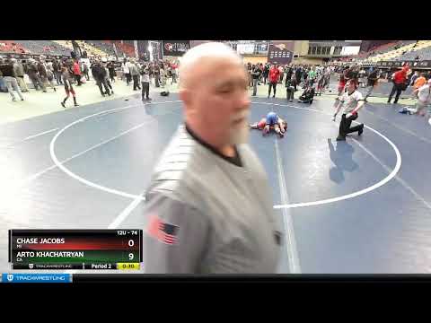 74 Lbs Quarterfinal - Chase Jacobs, MI Vs Arto Khachatryan, CA 48fe