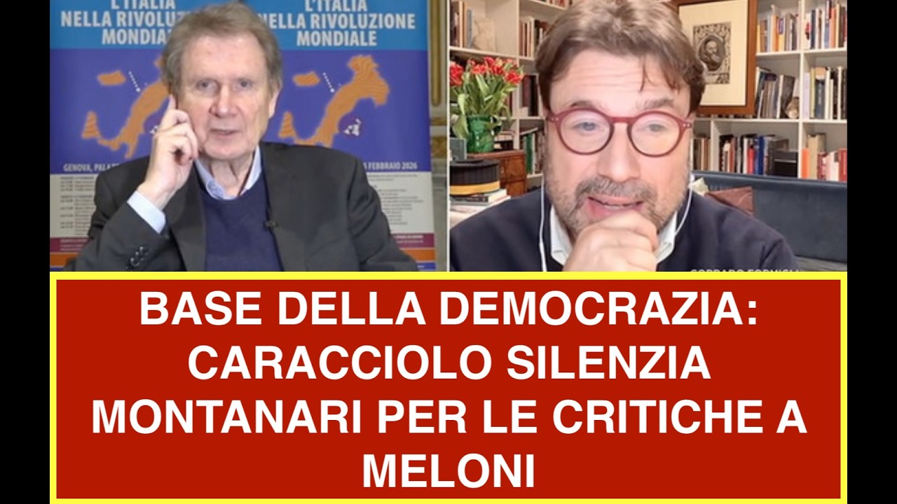 BASE DELLA DEMOCRAZIA: CARACCIOLO SILENZIA MONTANARI PER LE CRITICHE A MELONI