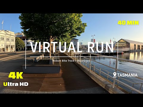 Virtual Running Videos for Treadmill 4K Hobart Bike Track - Virtual Run - Scenery Tasmania