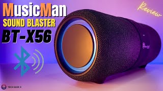 MusicMan Soundblaster BT-X 56 LED Bluetooth Speaker | unboxing & Review | Deep Bass Outdoor Speaker.