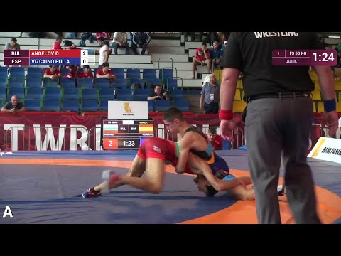 Qual. FS - 58 kg: D. ANGELOV (BUL) df. A. VIZCAINO PUL (ESP) by VFA, 8-0
