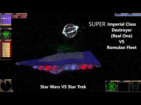 Imperial Super Star Destroyer VS Romulan Fleet | Star Trek Bridge Commander Battle |