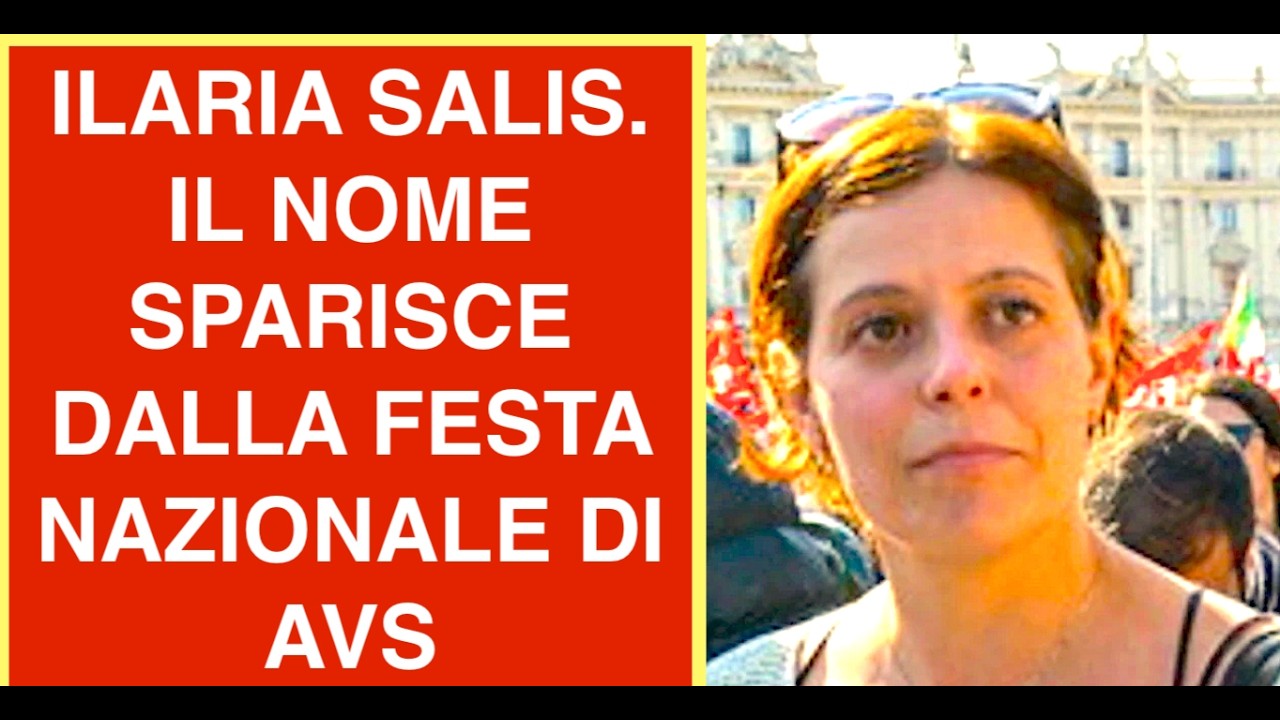 ILARIA SALIS. IL NOME SPARISCE DALLA FESTA NAZIONALE DI AVS