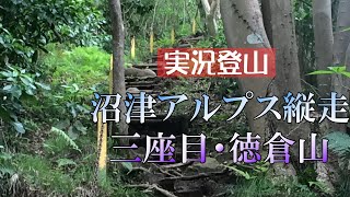 【一人実況登山】沼津アルプス縦走３！徳倉山の鎖場で息が切れる。