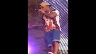 Aston Merrygold making a hand heart at us at British Summertime Hyde Park 7.7.13
