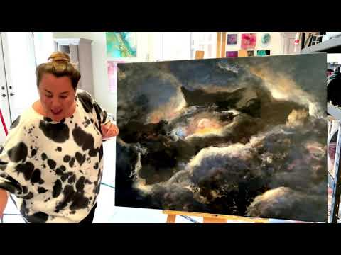 #113 How to turn your TLP pigments into paint! And a huge swirl bloom on a 36x48