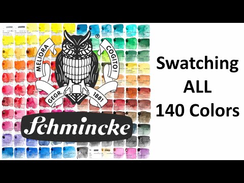 Swatching Schmincke Horadam Watercolor Dot Card - ALL 140 Colors