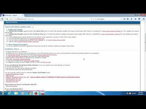 How to install smart card driver for Infinity box dongle